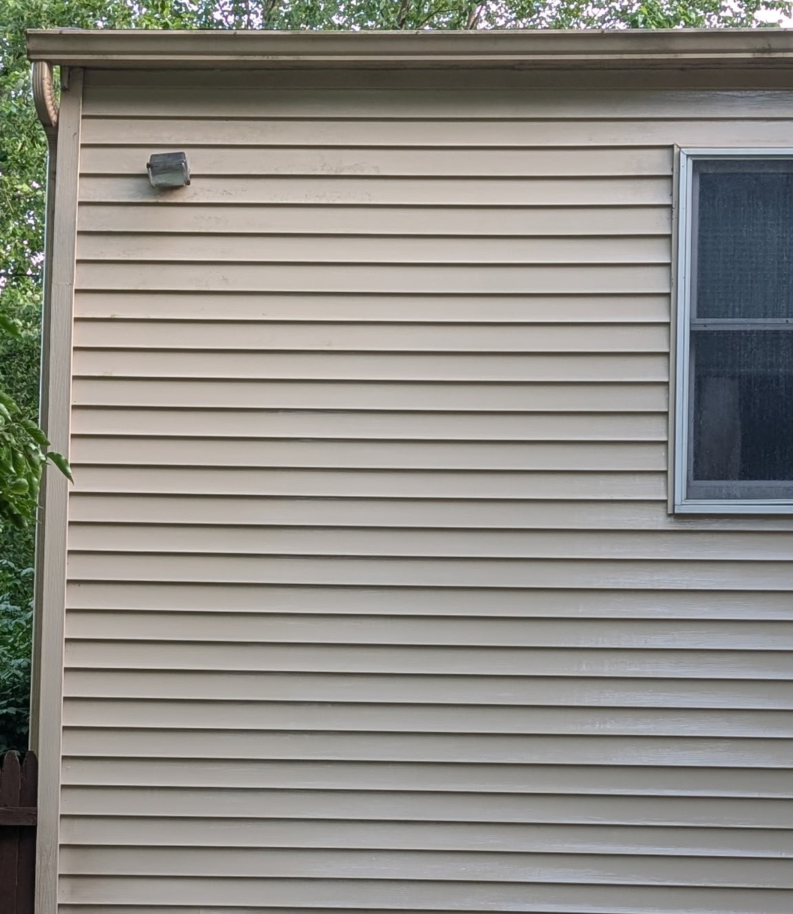 After pressure washing image showing clean concrete